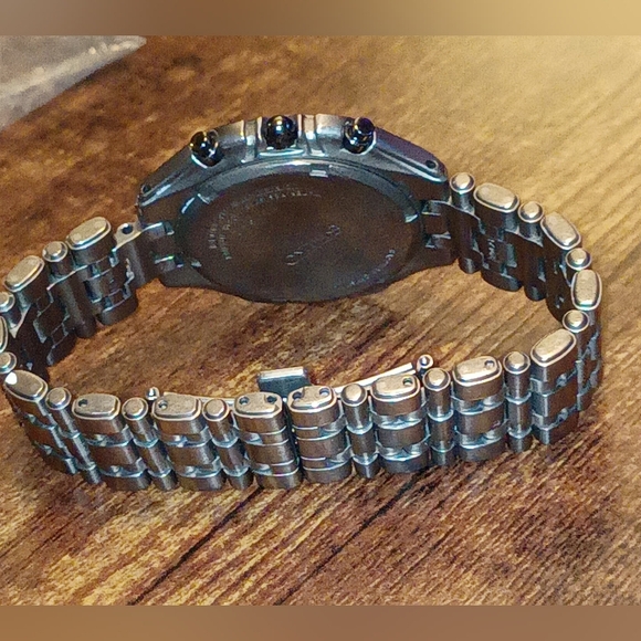 Seiko Titanium Blue Chronograph Sapphire Crystal Men's Watch - Picture 3 of 11